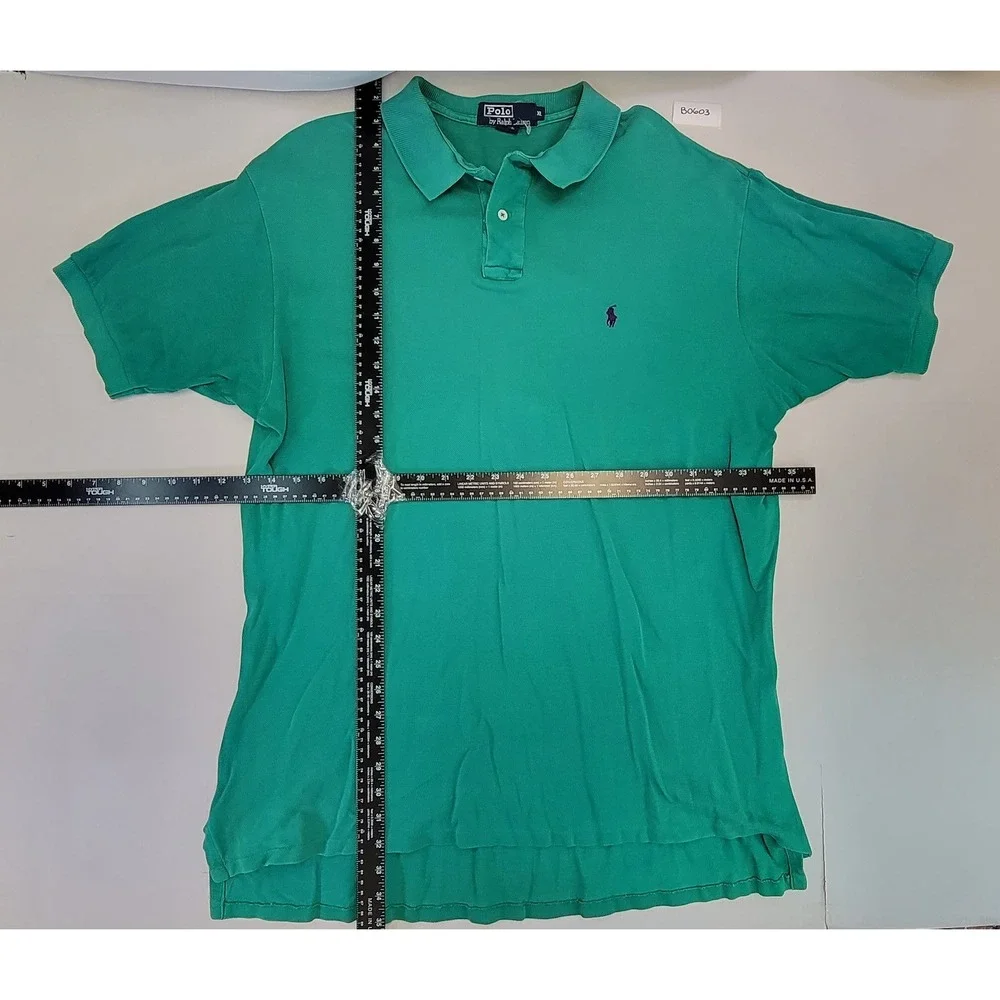 Polo Ralph Lauren Men's Green Classic‎ Fit Polo Shirt XL Made in USA